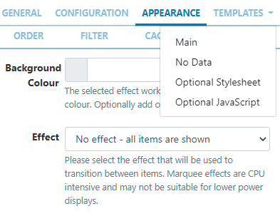 DataSet Ticker Template